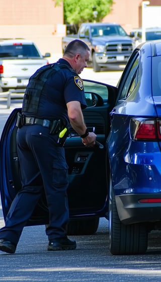 create an image based on this exerpt Walmart employee rescues mom after man with knife hops in her car-1