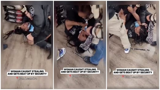 California-Woman-Attacked-by-Security-Guard-for-Stealing-in-Luckys-Superstore