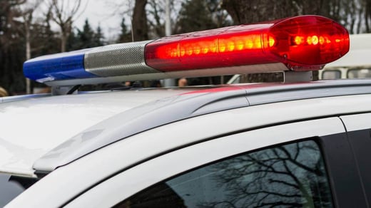 Police lights day time